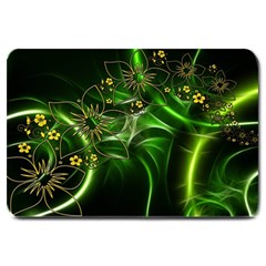 Flora Entwine Fractals Flowers Large Doormat  by Celenk