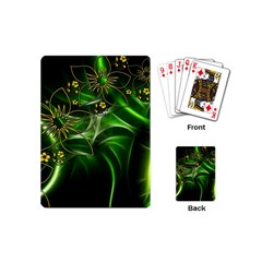 Flora Entwine Fractals Flowers Playing Cards (mini)  by Celenk