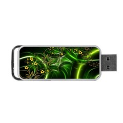 Flora Entwine Fractals Flowers Portable Usb Flash (one Side) by Celenk