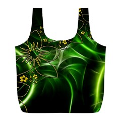 Flora Entwine Fractals Flowers Full Print Recycle Bags (l)  by Celenk