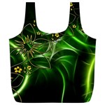 Flora Entwine Fractals Flowers Full Print Recycle Bags (L)  Front