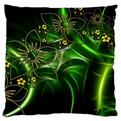 Flora Entwine Fractals Flowers Standard Flano Cushion Case (one Side) by Celenk