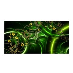 Flora Entwine Fractals Flowers Satin Wrap by Celenk