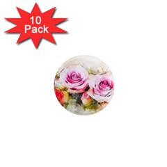 Flower Roses Art Abstract 1  Mini Magnet (10 Pack)  by Celenk