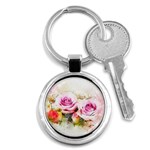 Flower Roses Art Abstract Key Chains (Round)  Front