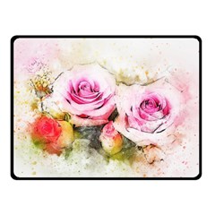 Flower Roses Art Abstract Fleece Blanket (small) by Celenk