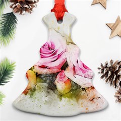 Flower Roses Art Abstract Christmas Tree Ornament (two Sides) by Celenk