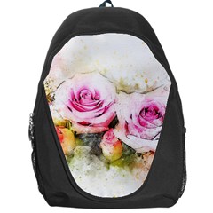 Flower Roses Art Abstract Backpack Bag by Celenk