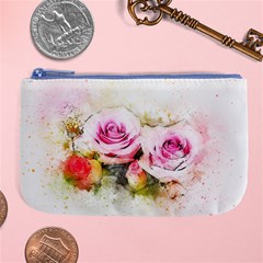 Flower Roses Art Abstract Large Coin Purse by Celenk