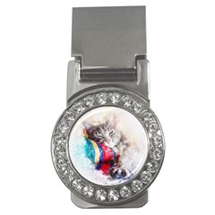 Cat Kitty Animal Art Abstract Money Clips (cz)  by Celenk