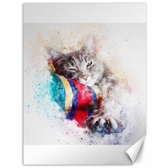 Cat Kitty Animal Art Abstract Canvas 36  X 48   by Celenk