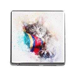 Cat Kitty Animal Art Abstract Memory Card Reader (square) by Celenk