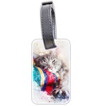 Cat Kitty Animal Art Abstract Luggage Tags (Two Sides) Front