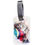 Cat Kitty Animal Art Abstract Luggage Tags (Two Sides) Back