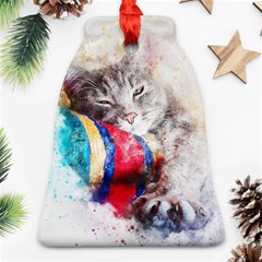 Cat Kitty Animal Art Abstract Bell Ornament (two Sides) by Celenk