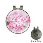 Flower Pink Art Abstract Nature Hat Clips with Golf Markers Front