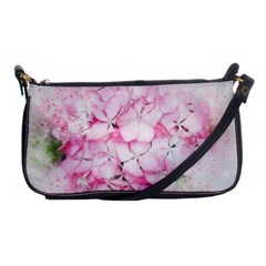 Flower Pink Art Abstract Nature Shoulder Clutch Bags by Celenk