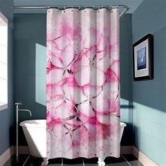 Flower Pink Art Abstract Nature Shower Curtain 36  X 72  (stall)  by Celenk