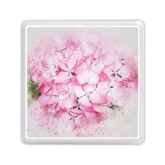 Flower Pink Art Abstract Nature Memory Card Reader (square)  by Celenk