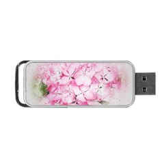 Flower Pink Art Abstract Nature Portable Usb Flash (two Sides) by Celenk