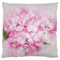 Flower Pink Art Abstract Nature Standard Flano Cushion Case (one Side) by Celenk