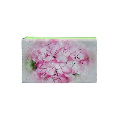 Flower Pink Art Abstract Nature Cosmetic Bag (xs) by Celenk