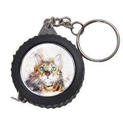 Cat Animal Art Abstract Watercolor Measuring Tape by Celenk