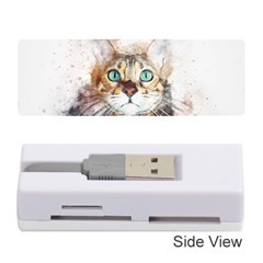 Cat Animal Art Abstract Watercolor Memory Card Reader (stick)  by Celenk