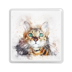 Cat Animal Art Abstract Watercolor Memory Card Reader (square)  by Celenk