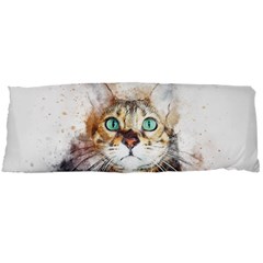 Cat Animal Art Abstract Watercolor Body Pillow Case Dakimakura (two Sides) by Celenk