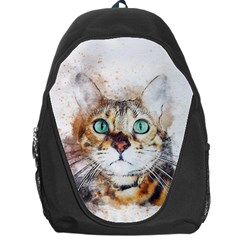 Cat Animal Art Abstract Watercolor Backpack Bag by Celenk