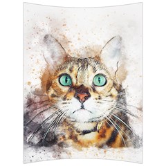 Cat Animal Art Abstract Watercolor Back Support Cushion