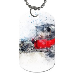 Car Old Car Art Abstract Dog Tag (one Side) by Celenk