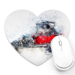 Car Old Car Art Abstract Heart Mousepads by Celenk