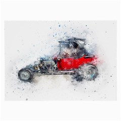 Car Old Car Art Abstract Large Glasses Cloth by Celenk