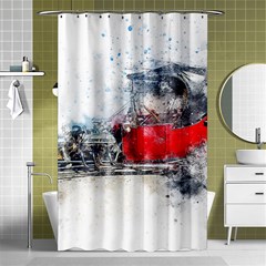 Car Old Car Art Abstract Shower Curtain 48  X 72  (small)  by Celenk