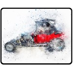 Car Old Car Art Abstract Double Sided Fleece Blanket (Medium)  58.8 x47.4  Blanket Front