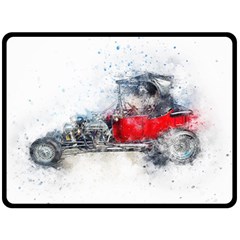 Car Old Car Art Abstract Double Sided Fleece Blanket (large)  by Celenk