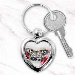 Butterfly Animal Insect Art Key Chains (heart)  by Celenk