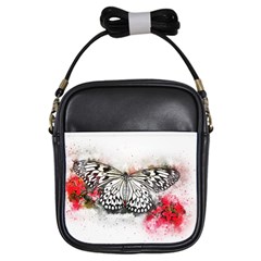 Butterfly Animal Insect Art Girls Sling Bags by Celenk