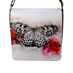 Butterfly Animal Insect Art Flap Messenger Bag (l)  by Celenk