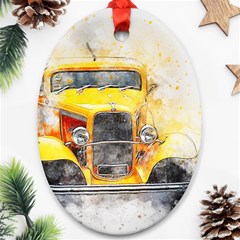 Car Old Art Abstract Ornament (oval) by Celenk