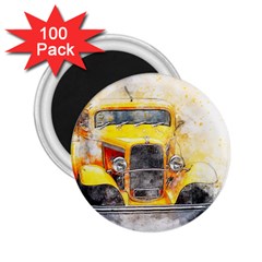 Car Old Art Abstract 2 25  Magnets (100 Pack)  by Celenk