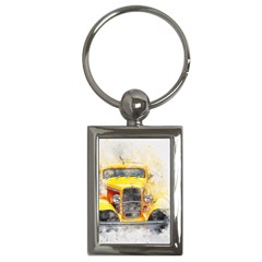 Car Old Art Abstract Key Chains (rectangle)  by Celenk