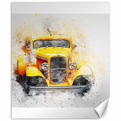 Car Old Art Abstract Canvas 8  X 10  by Celenk