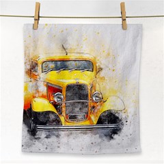 Car Old Art Abstract Face Towel by Celenk