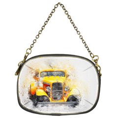 Car Old Art Abstract Chain Purses (one Side)  by Celenk