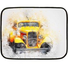 Car Old Art Abstract Double Sided Fleece Blanket (mini)  by Celenk