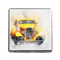 Car Old Art Abstract Memory Card Reader (square) by Celenk