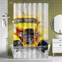 Car Old Art Abstract Shower Curtain 48  X 72  (small)  by Celenk